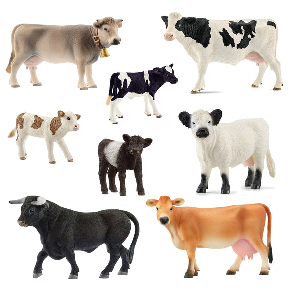 Schleich Mixed Cattle Bundle – 8 piece set