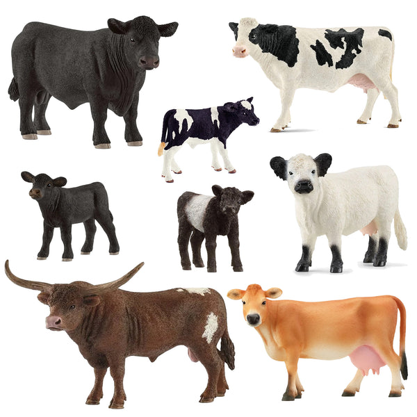 Schleich Mixed Cattle Bundle – 8 piece set