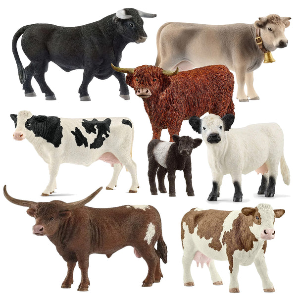 Schleich Mixed Cattle Bundle – 8 piece set