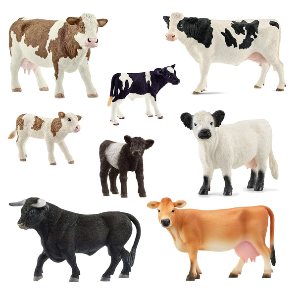 Schleich Mixed Cattle Bundle – 8 piece set
