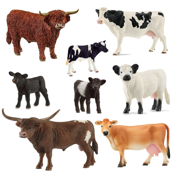 Schleich Mixed Cattle Bundle – 8 piece set