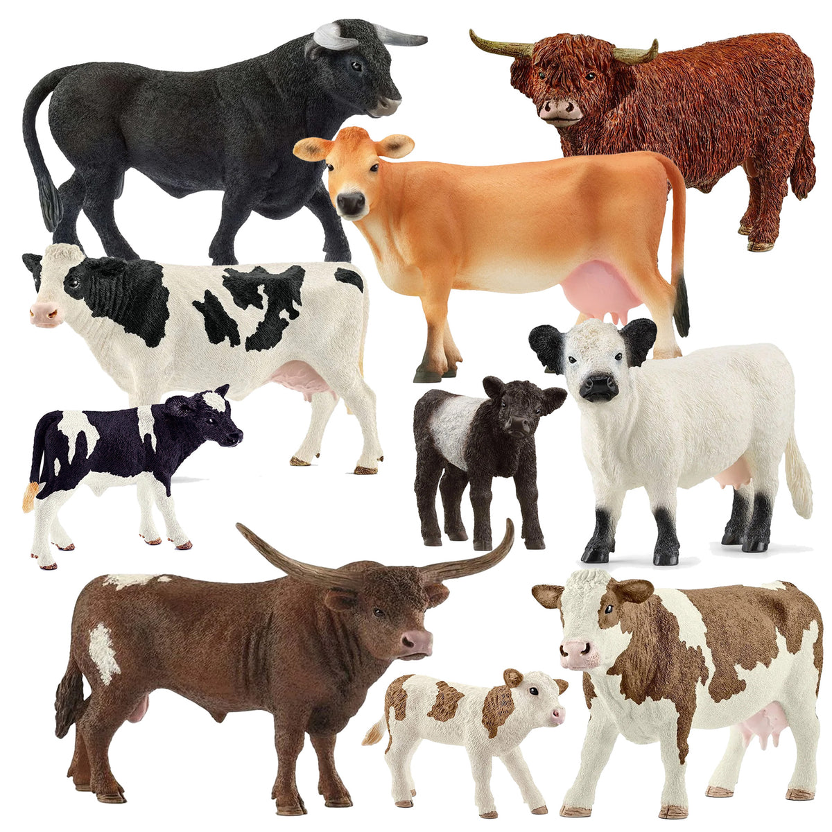 Schleich Mixed Cattle Bundle – 10 piece set