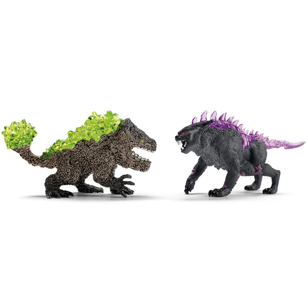 Schleich Shadow Lynx vs. Rock Crusher