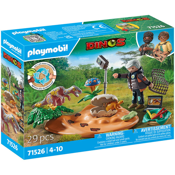 Playmobil Stegosaurus Nest with Egg Thief - Pre Sale