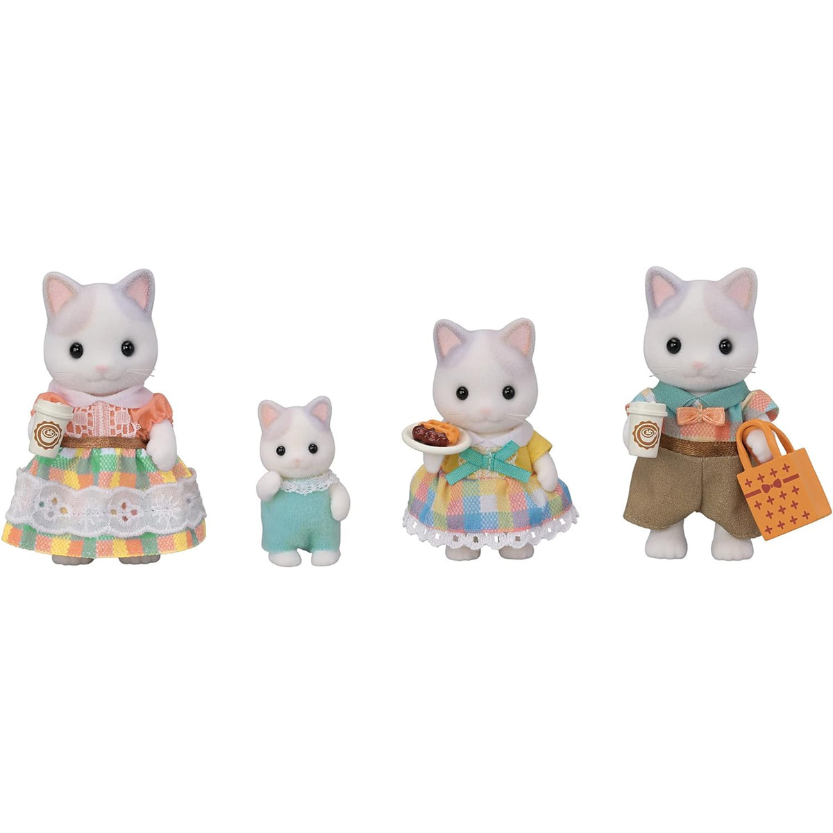 Sylvanian Families Latte Cat Family