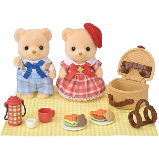 Sylvanian Families Biscuit Bear Sister & Brother - Delicious Picnic