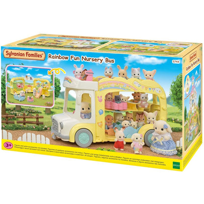 Sylvanian Families Rainbow Fun Nursery Bus Playset