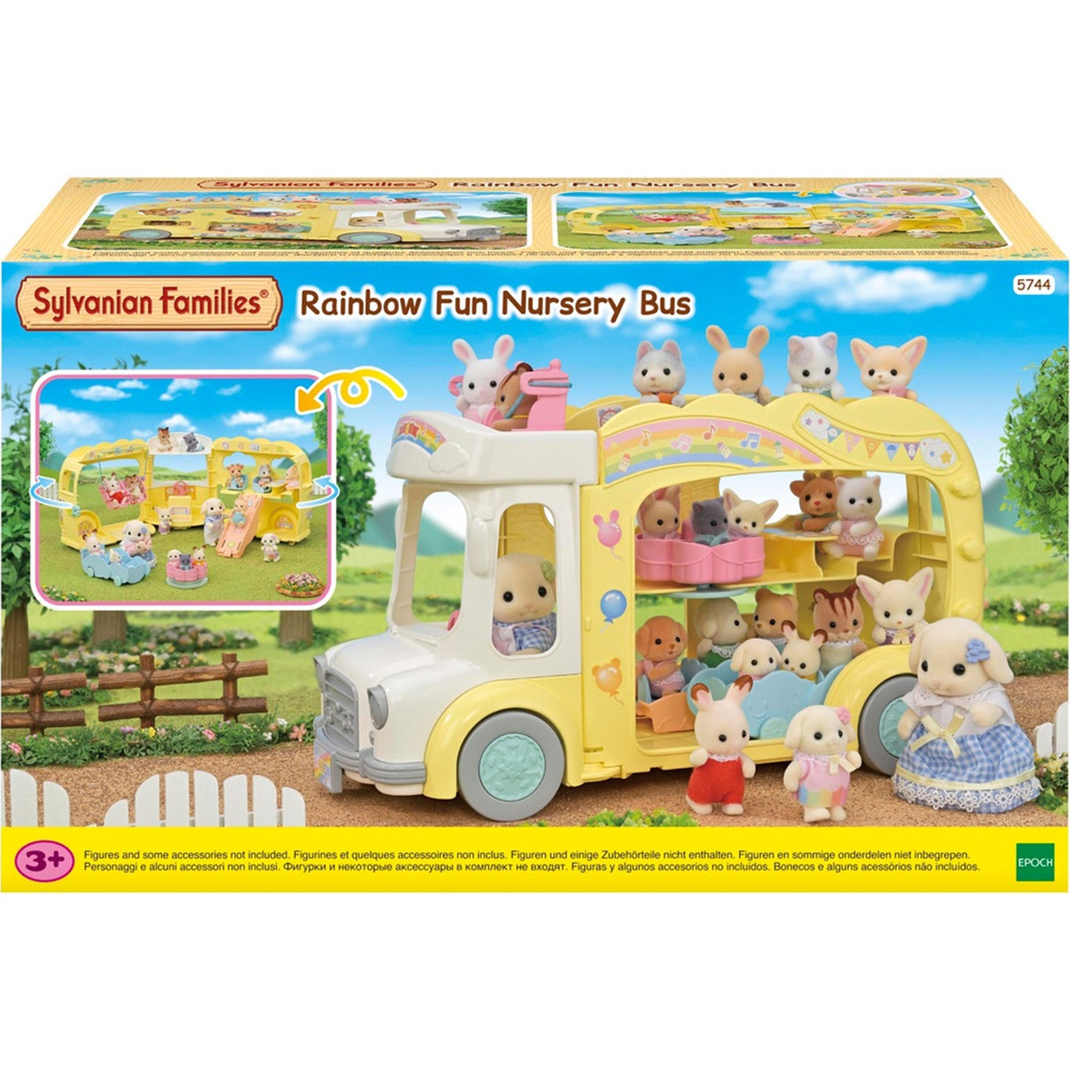 Sylvanian Families Rainbow Fun Nursery Bus Playset