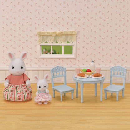 Sylvanian Families Snow Rabbit Mother & Baby Breakfast Table