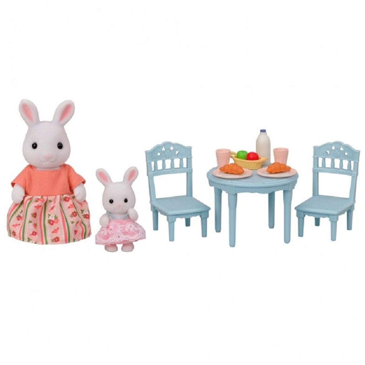Sylvanian Families Snow Rabbit Mother & Baby Breakfast Table