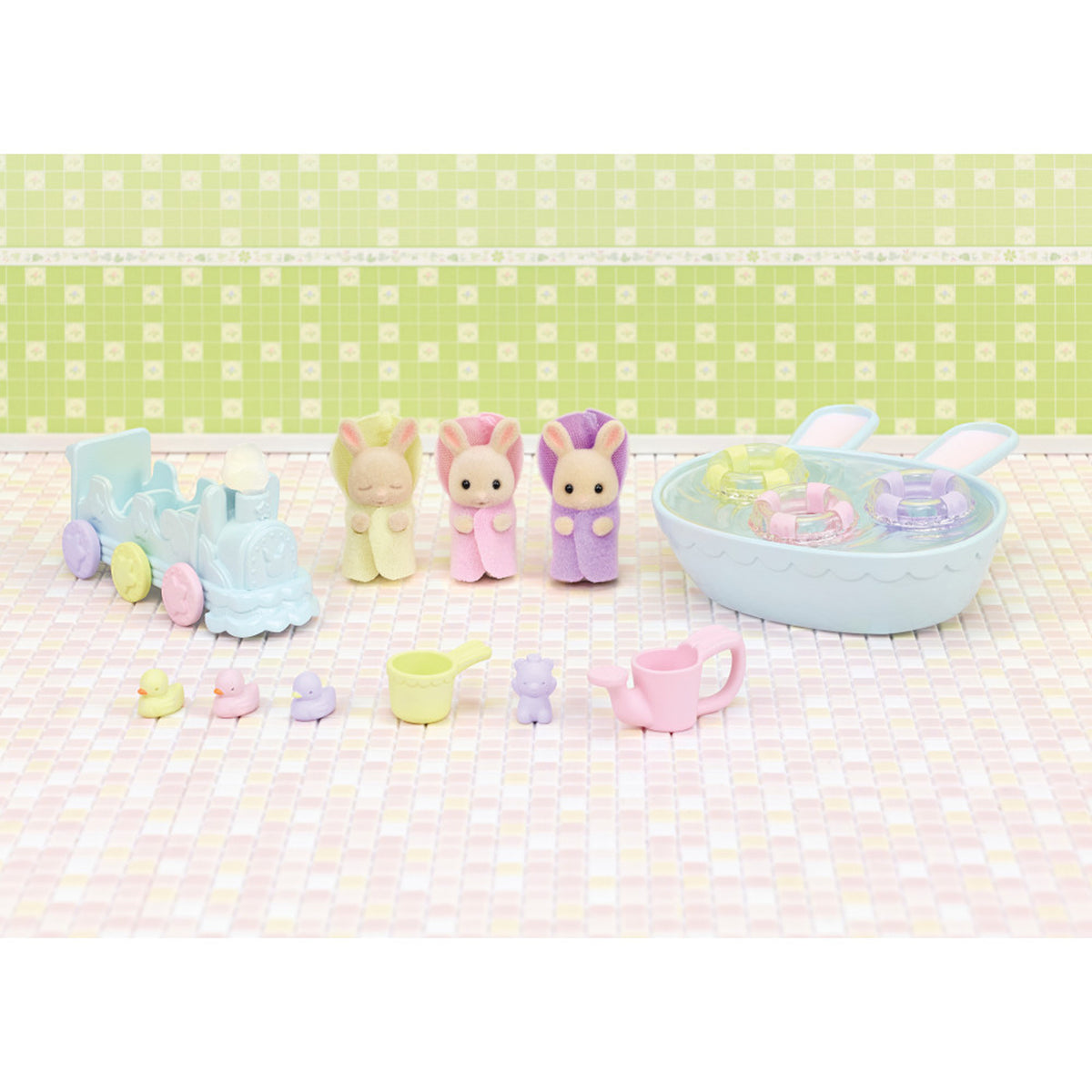 Sylvanian Families Triplets Baby Bathtime Set