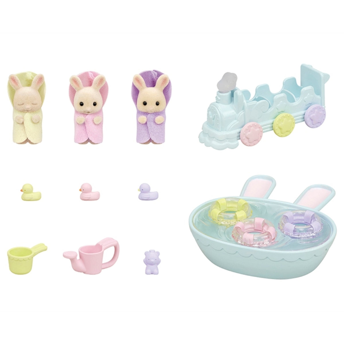 Sylvanian Families Triplets Baby Bathtime Set