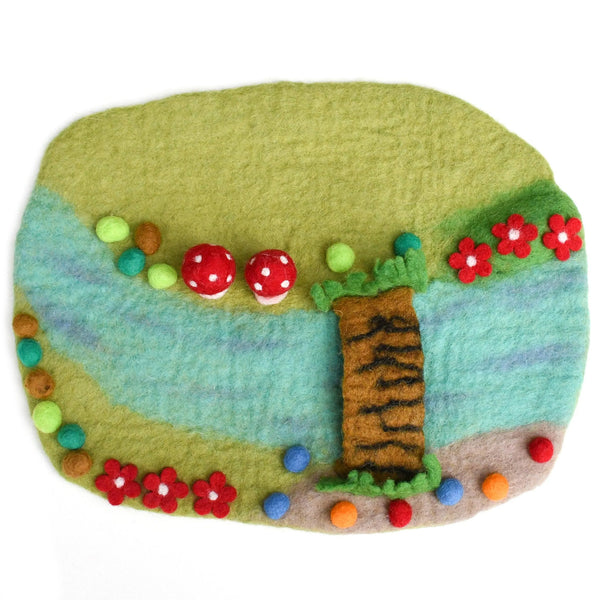 Tara Treasures: Fairy River and Bridge Play Mat Playscape