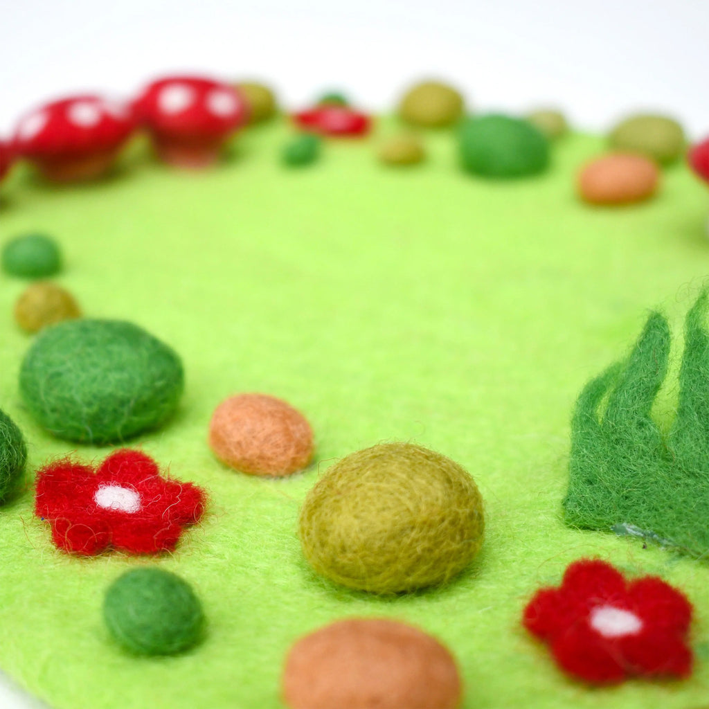 Tara Treasures: Fairy Toadstool Garden Play Mat Playscape – Animal ...