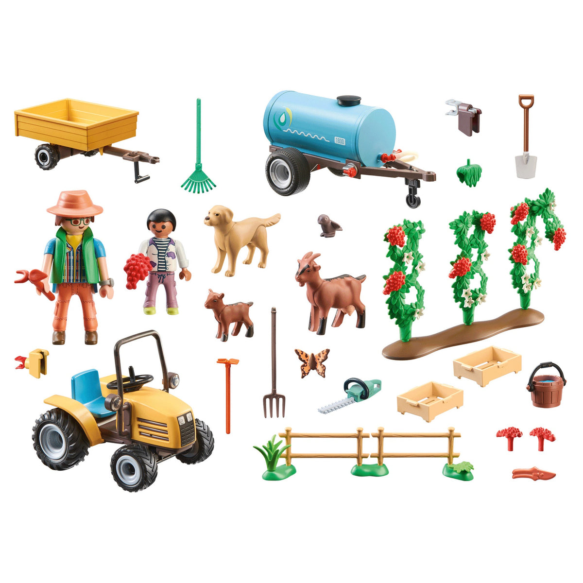 Playmobil Tractor with Trailer & Water Tank - Pre Sale