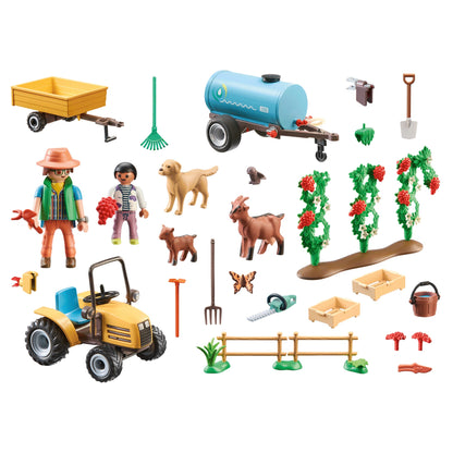 Playmobil Tractor with Trailer & Water Tank - Pre Sale