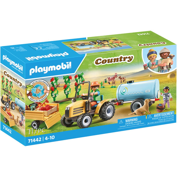 Playmobil Tractor with Trailer & Water Tank - Pre Sale