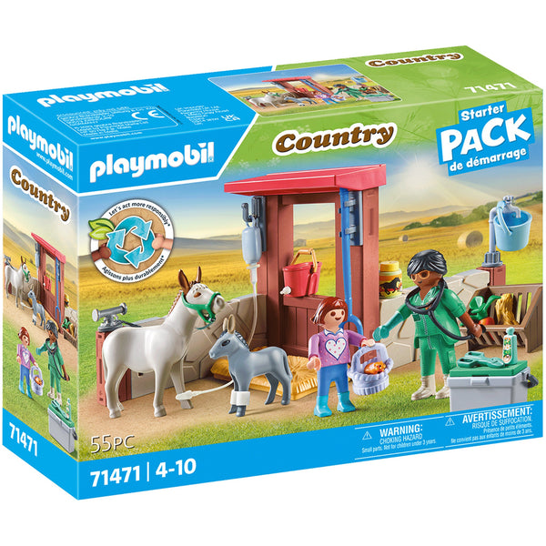 Playmobil Starter Pack Veterinary Mission with Donkeys - Pre Sale