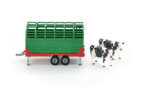 Siku 1:32 Stock Trailer with Two Cows