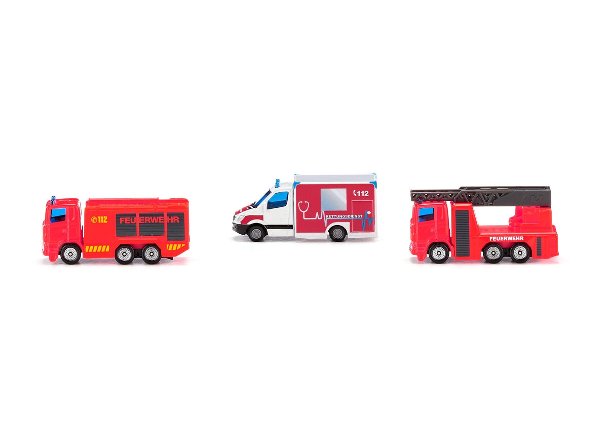 Siku 3 Piece Fire Emergency Set-SKU6326-Animal Kingdoms Toy Store