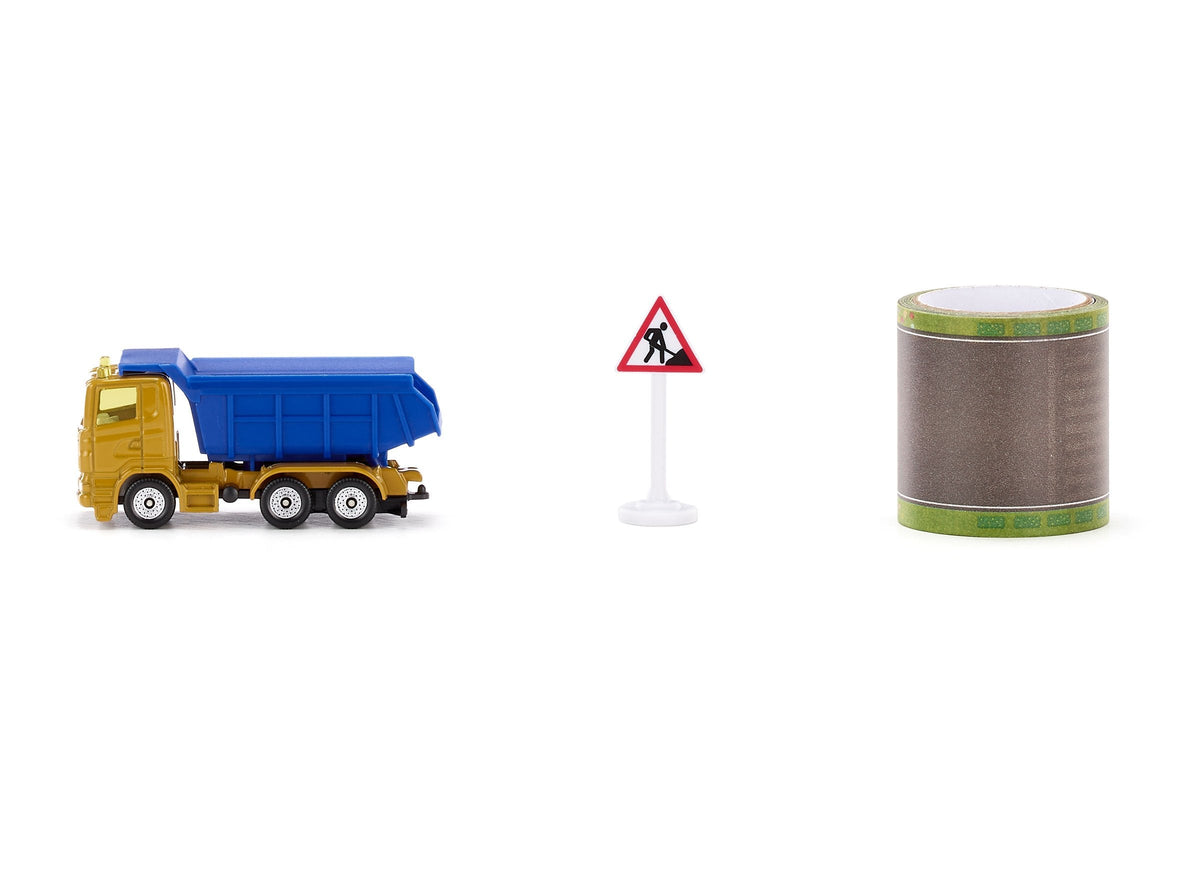 Siku Dump Truck With 5m Road Tape-SKU1600-Animal Kingdoms Toy Store