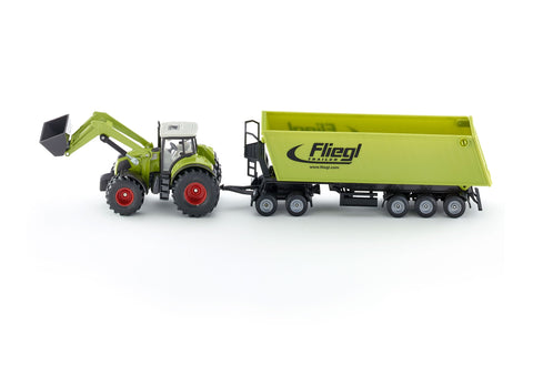 Siku 1:50 CLAAS with Loader, Dolly & Trailer