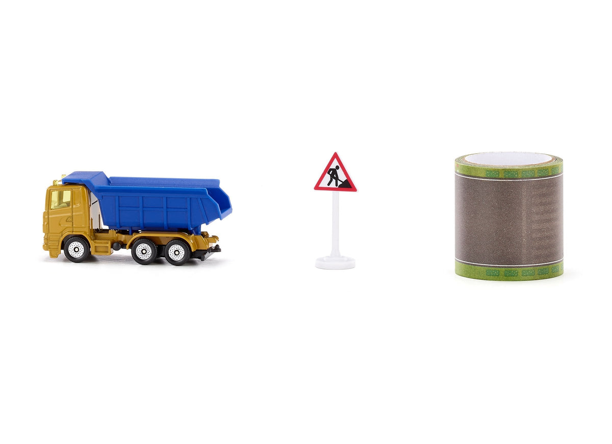 Siku Dump Truck With 5m Road Tape-SKU1600-Animal Kingdoms Toy Store