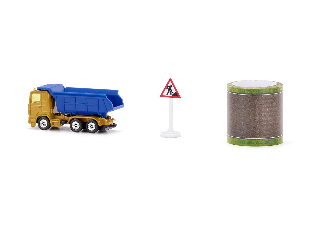 Siku Dump Truck With 5m Road Tape-SKU1600-Animal Kingdoms Toy Store