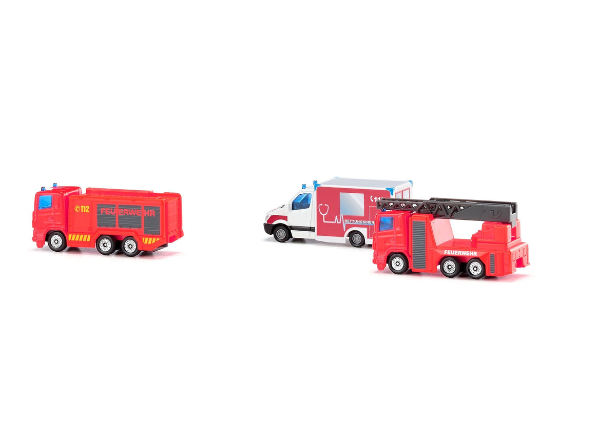 Siku 3 Piece Fire Emergency Set-SKU6326-Animal Kingdoms Toy Store