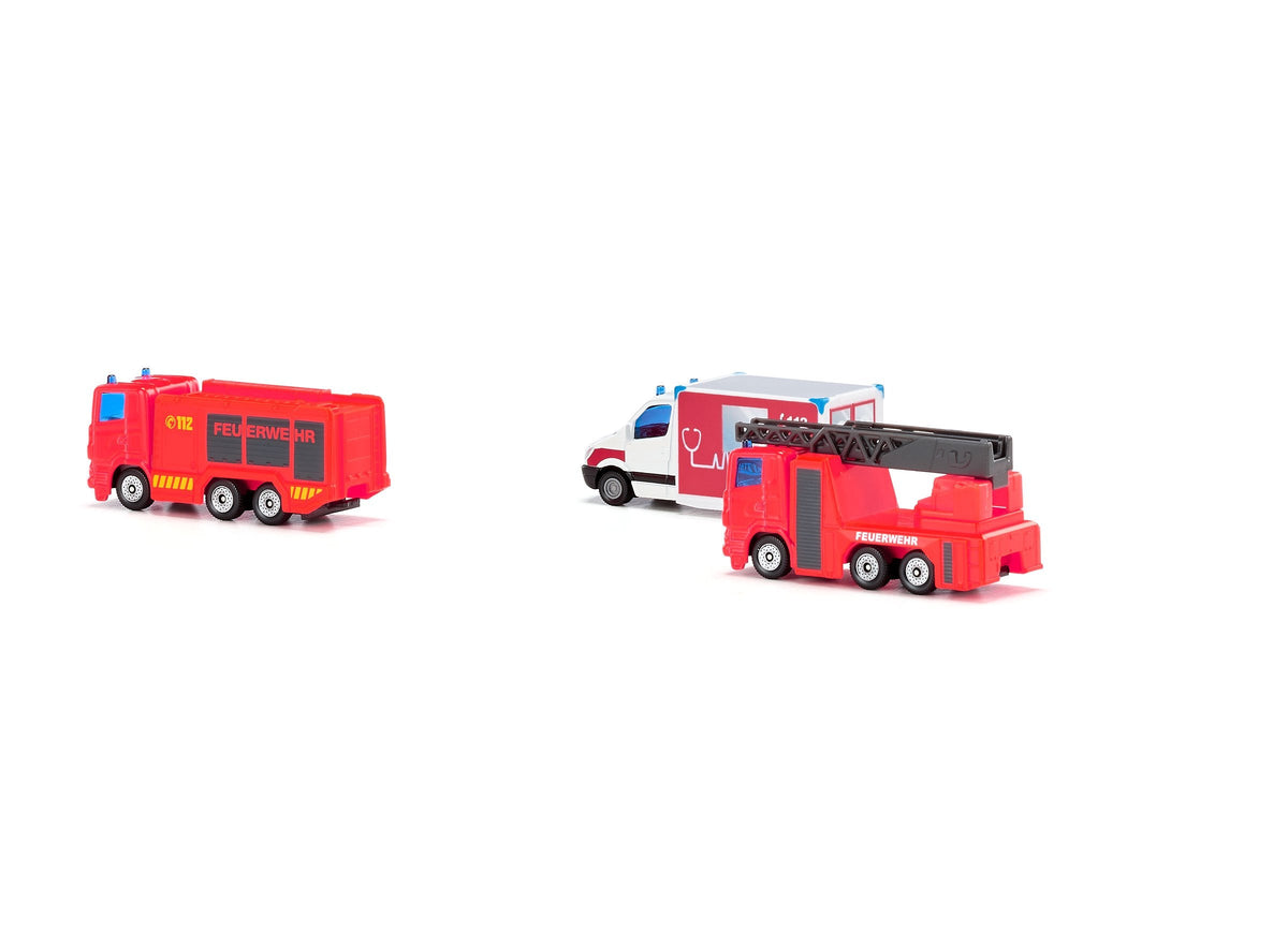 Siku 3 Piece Fire Emergency Set-SKU6326-Animal Kingdoms Toy Store