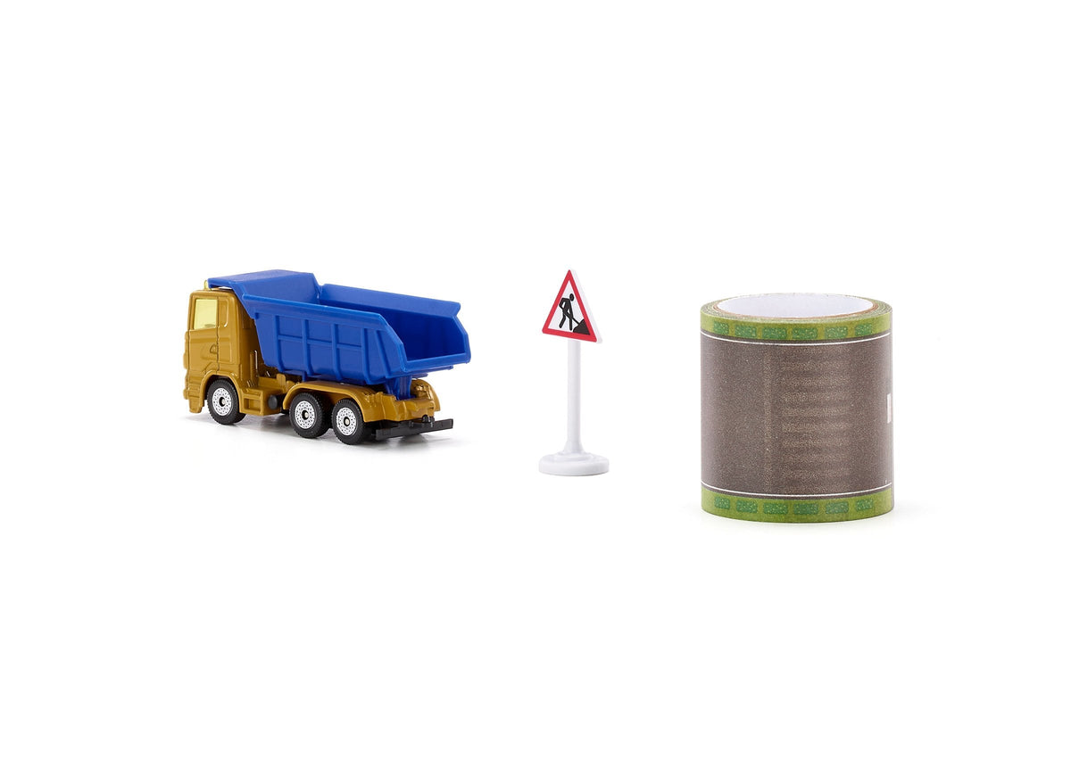 Siku Dump Truck With 5m Road Tape-SKU1600-Animal Kingdoms Toy Store