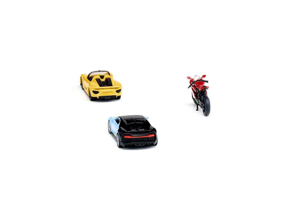Siku 3pc Sports Car & Motorbike Set-SKU6313-Animal Kingdoms Toy Store