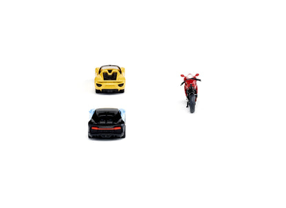 Siku 3pc Sports Car & Motorbike Set-SKU6313-Animal Kingdoms Toy Store