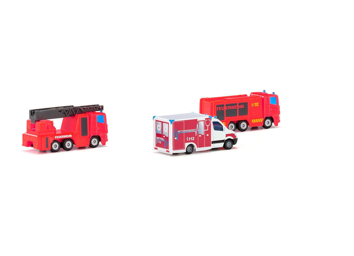 Siku 3 Piece Fire Emergency Set-SKU6326-Animal Kingdoms Toy Store