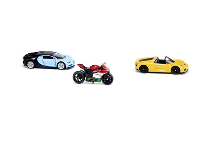 Siku 3pc Sports Car & Motorbike Set-SKU6313-Animal Kingdoms Toy Store