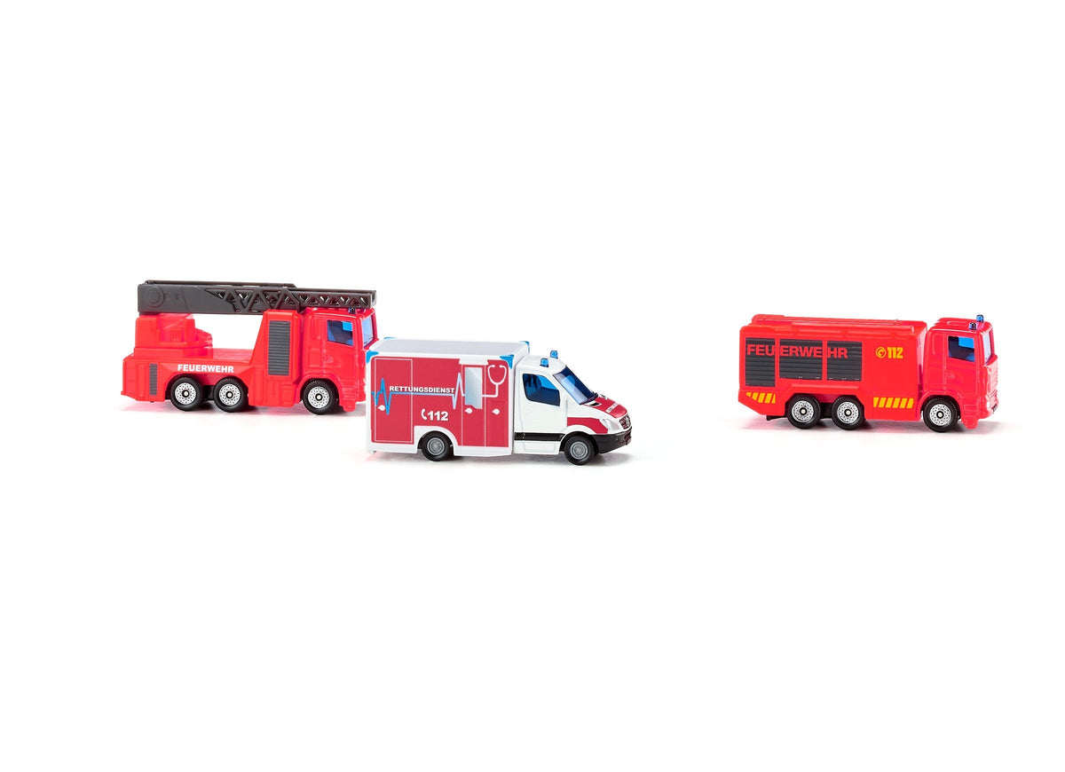 Siku 3 Piece Fire Emergency Set-SKU6326-Animal Kingdoms Toy Store