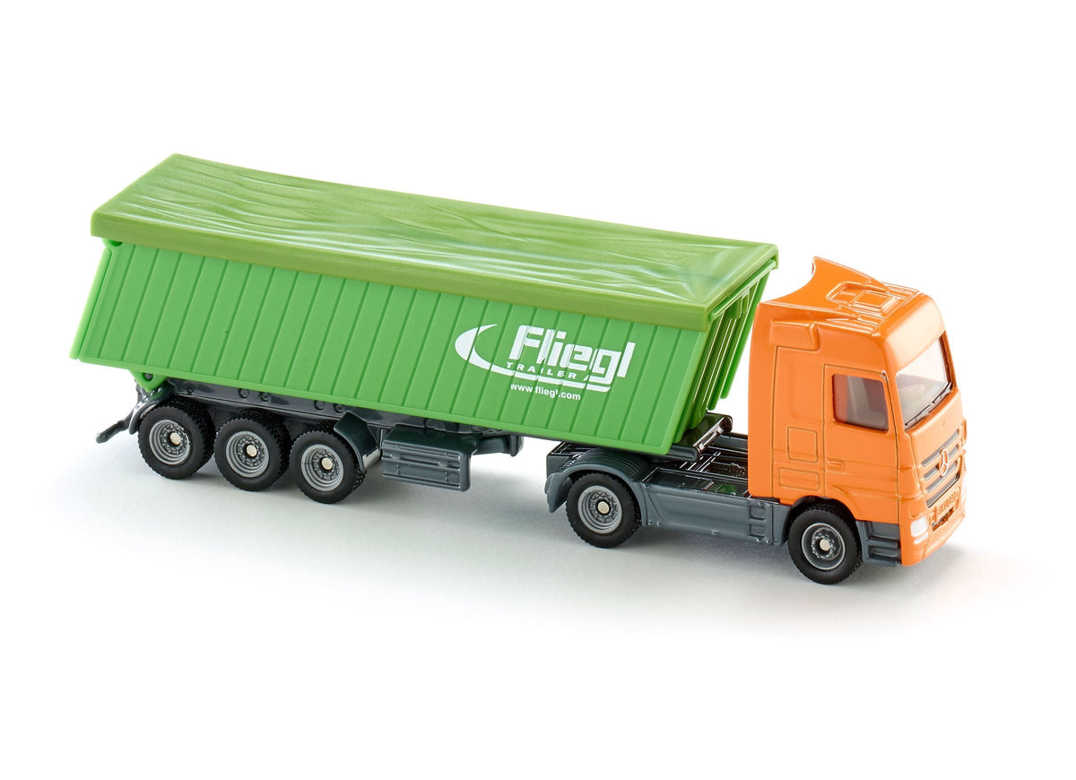 Siku 1:87 Mercedes Actros with Roof Trailer-SKU1796-Animal Kingdoms Toy Store