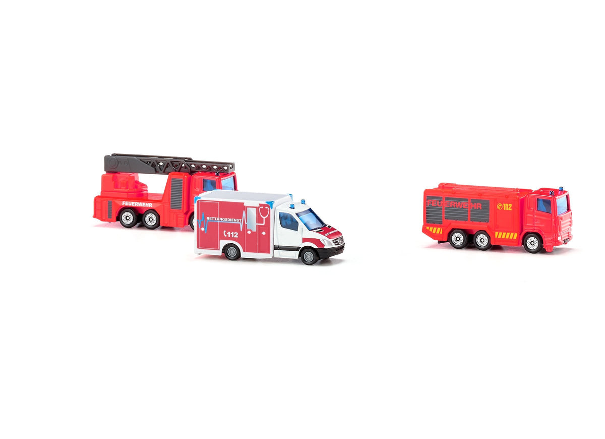 Siku 3 Piece Fire Emergency Set-SKU6326-Animal Kingdoms Toy Store