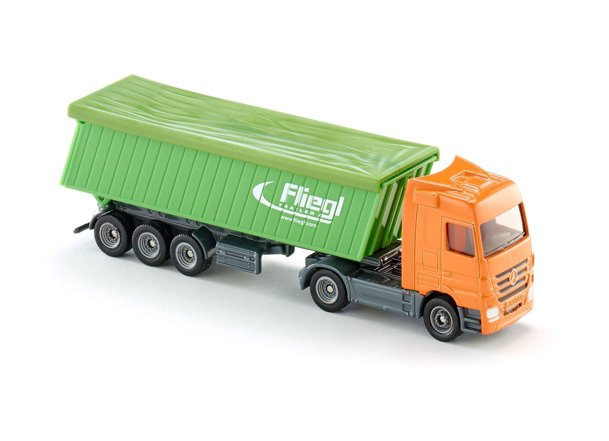 Siku 1:87 Mercedes Actros with Roof Trailer-SKU1796-Animal Kingdoms Toy Store