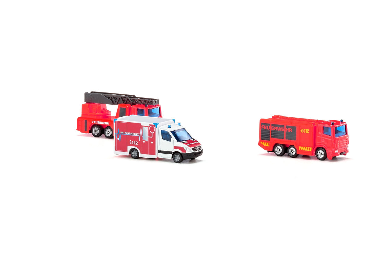 Siku 3 Piece Fire Emergency Set-SKU6326-Animal Kingdoms Toy Store