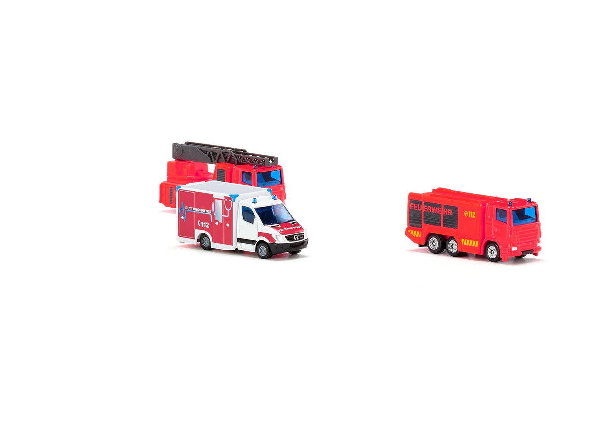 Siku 3 Piece Fire Emergency Set-SKU6326-Animal Kingdoms Toy Store