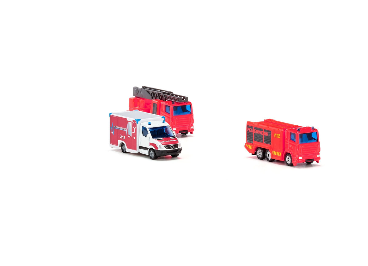 Siku 3 Piece Fire Emergency Set-SKU6326-Animal Kingdoms Toy Store