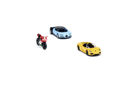 Siku 3pc Sports Car & Motorbike Set-SKU6313-Animal Kingdoms Toy Store