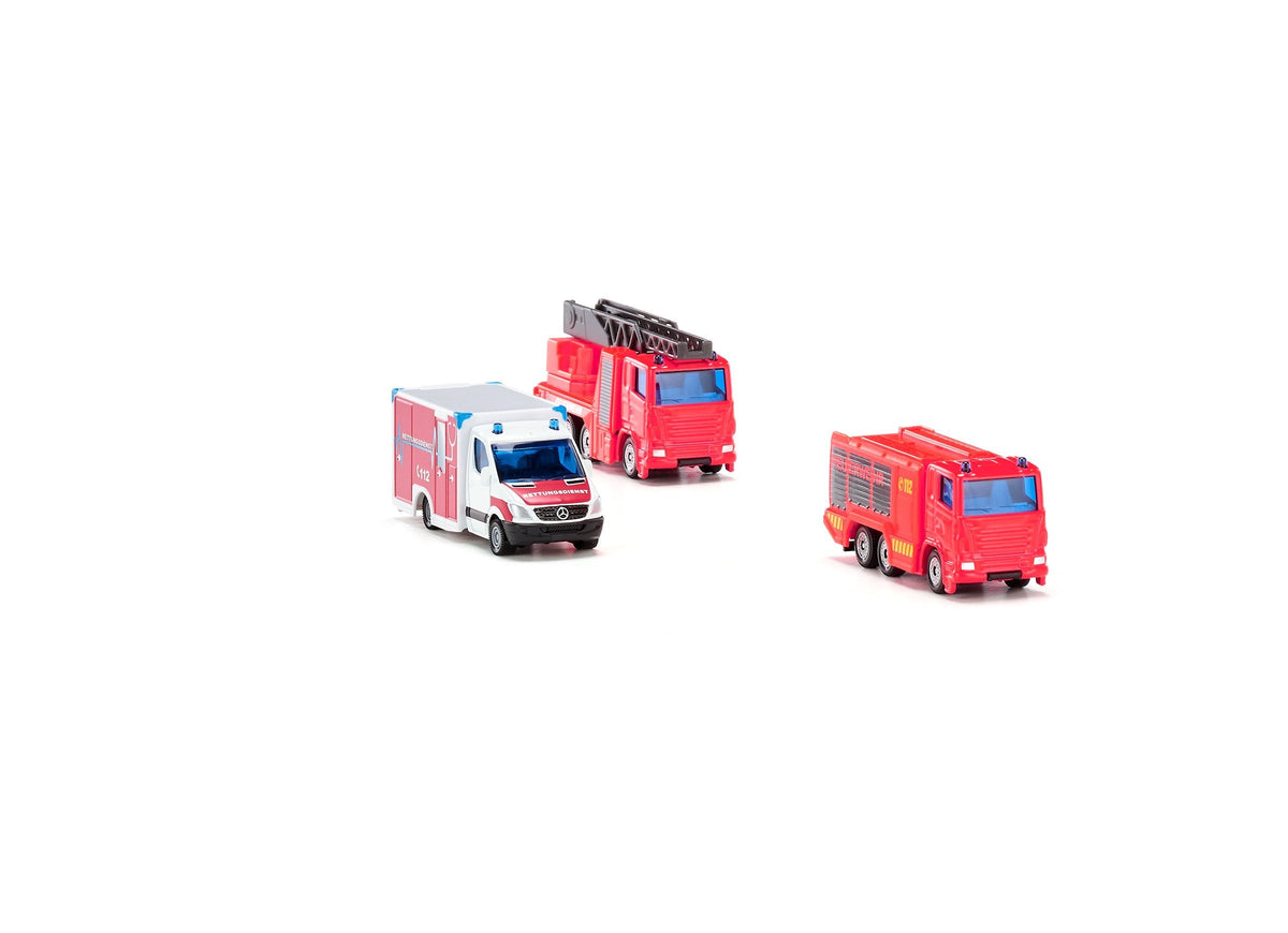 Siku 3 Piece Fire Emergency Set-SKU6326-Animal Kingdoms Toy Store