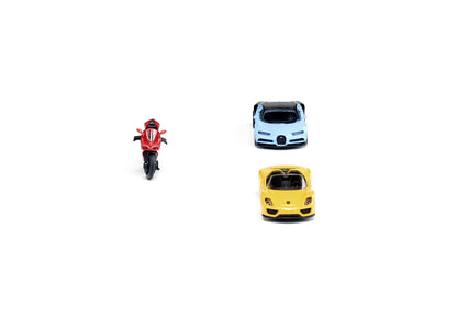 Siku 3pc Sports Car & Motorbike Set-SKU6313-Animal Kingdoms Toy Store