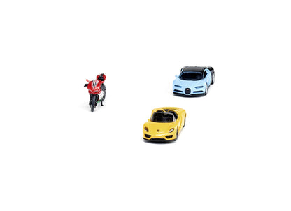 Siku 3pc Sports Car & Motorbike Set-SKU6313-Animal Kingdoms Toy Store
