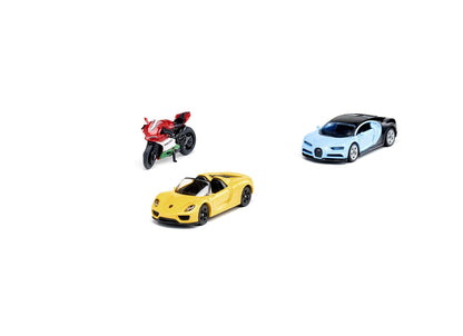 Siku 3pc Sports Car & Motorbike Set-SKU6313-Animal Kingdoms Toy Store