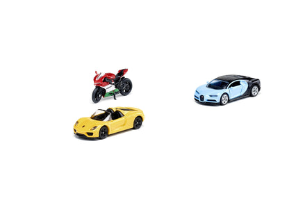 Siku 3pc Sports Car & Motorbike Set-SKU6313-Animal Kingdoms Toy Store