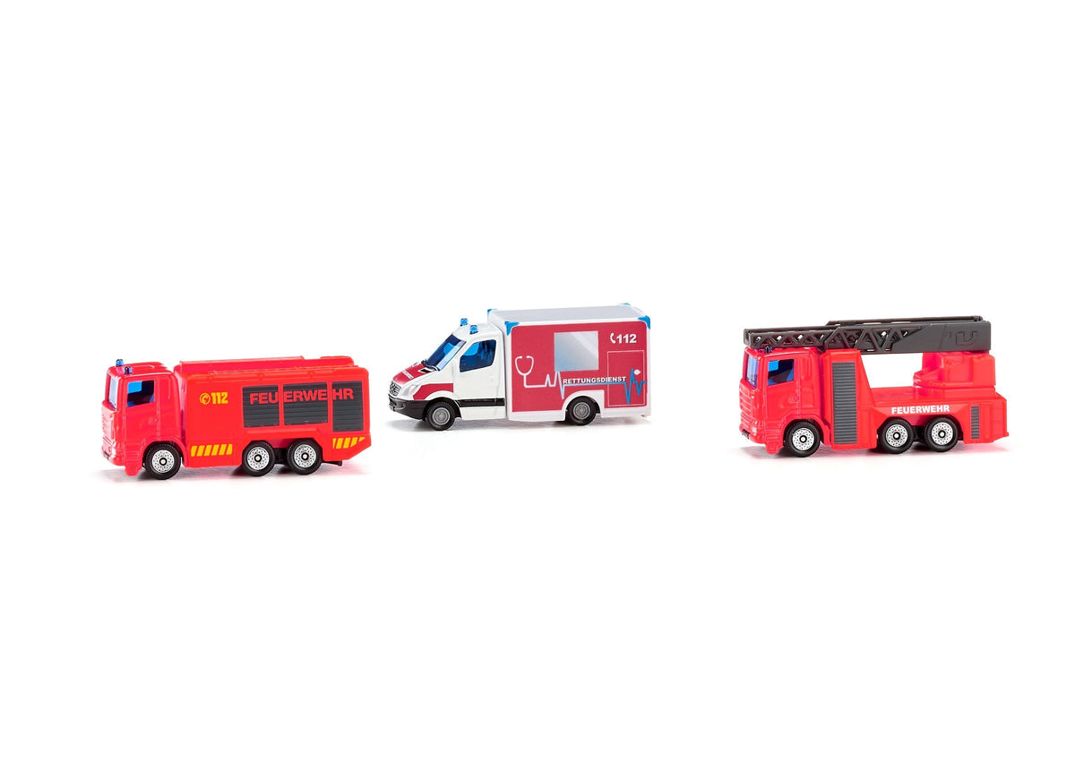 Siku 3 Piece Fire Emergency Set-SKU6326-Animal Kingdoms Toy Store