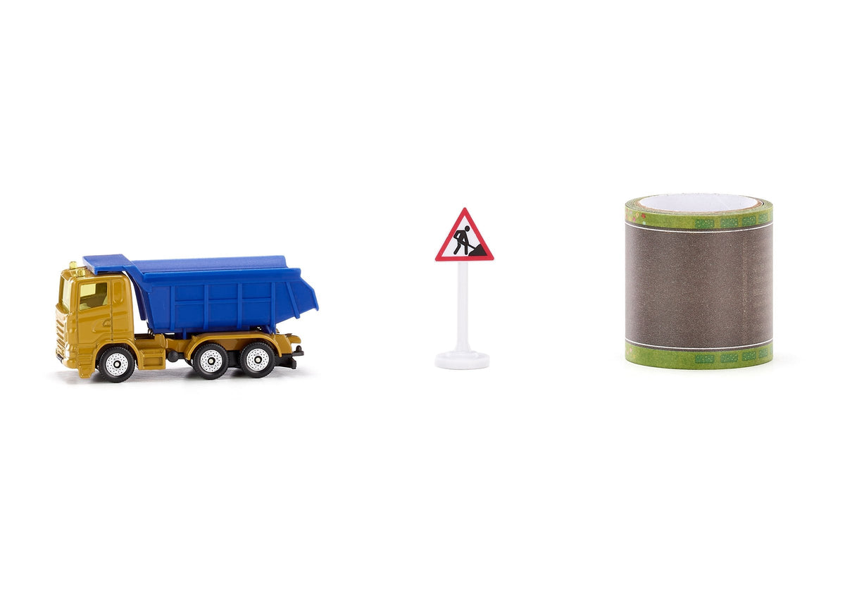 Siku Dump Truck With 5m Road Tape-SKU1600-Animal Kingdoms Toy Store